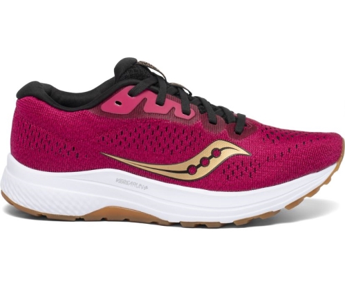 Tenis Saucony Clarion 2 Mujer Zapatillas Running Berry / Doradas México MX-917-EN